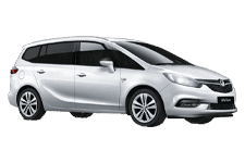 Vauxhall Zafira 5 plus 2 people carrier for small group hire